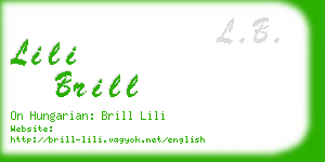 lili brill business card